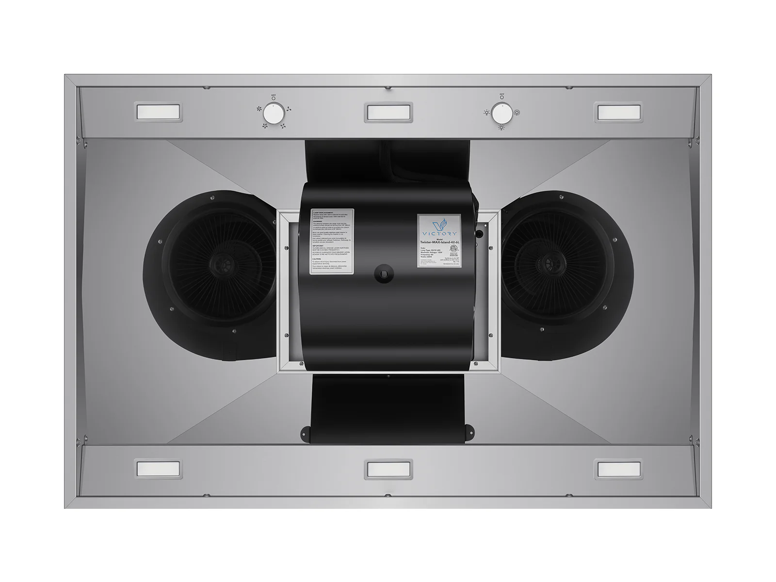 42 Inch Island Range Hood 1200 CFM - VICTORY Twister MAX Island - Image 6